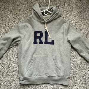 Polo Ralph Lauren RL Monogram Gray & Navy Blue Sweatshirt
